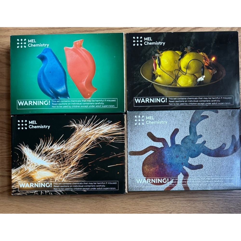MEL Chemistry Science Experiments 4 Complete Kits STEM Age 10+ Homeschool NEW